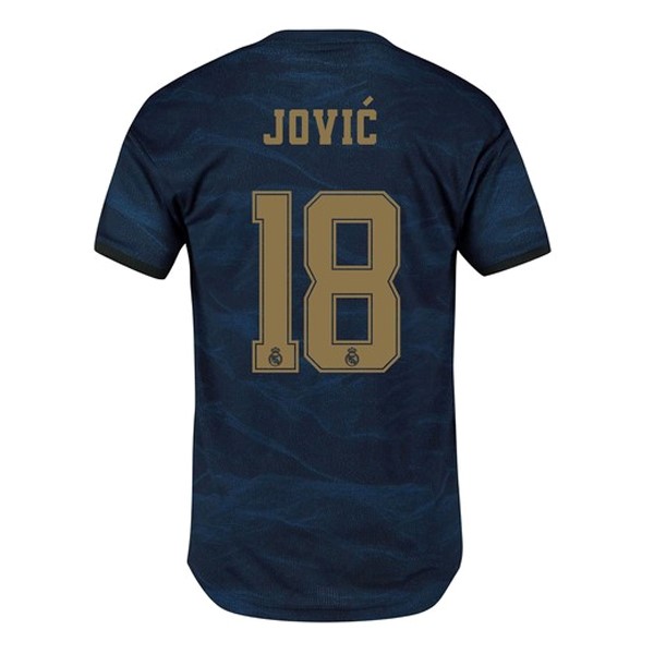 Camiseta Real Madrid NO.18 Jovic 2ª 2019-2020 Azul